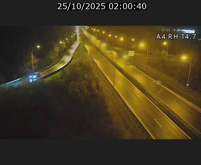 Traffic live webcam Luxembourg Jonction Lankelz - A4 - BK 14.7 - direction Luxembourg