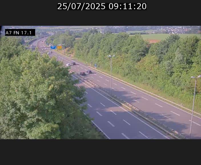 Caméra trafic Luxembourg - A7, Merscherbierg direction Mersch