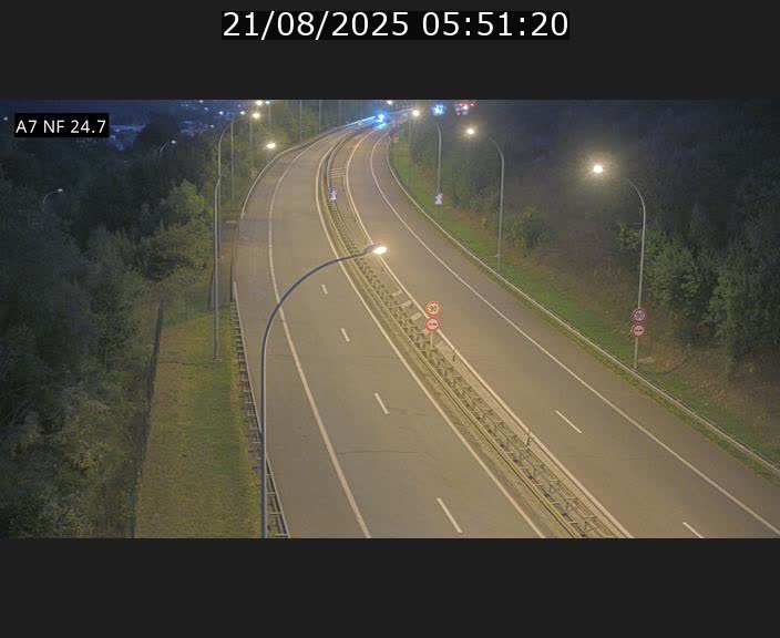 Caméra trafic Luxembourg - A7, Schieren direction Mersch