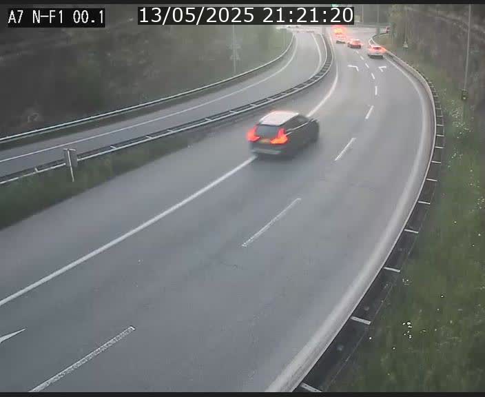 Webcam autoroute Luxembourg A7 située dans la sortie 1 Waldhof, vers la N11, avant le Tunnel Stafelter