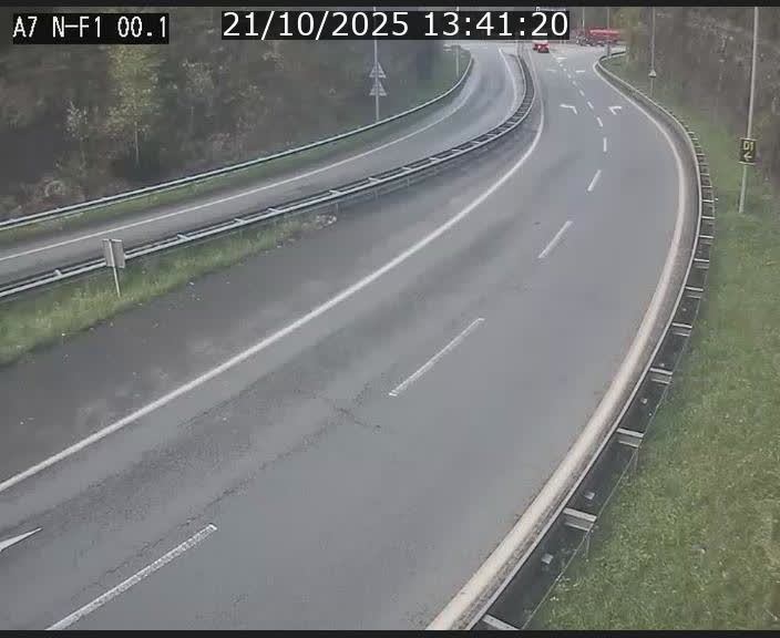 Webcam autoroute Luxembourg A7 située dans la sortie 1 Waldhof, vers la N11, avant le Tunnel Stafelter