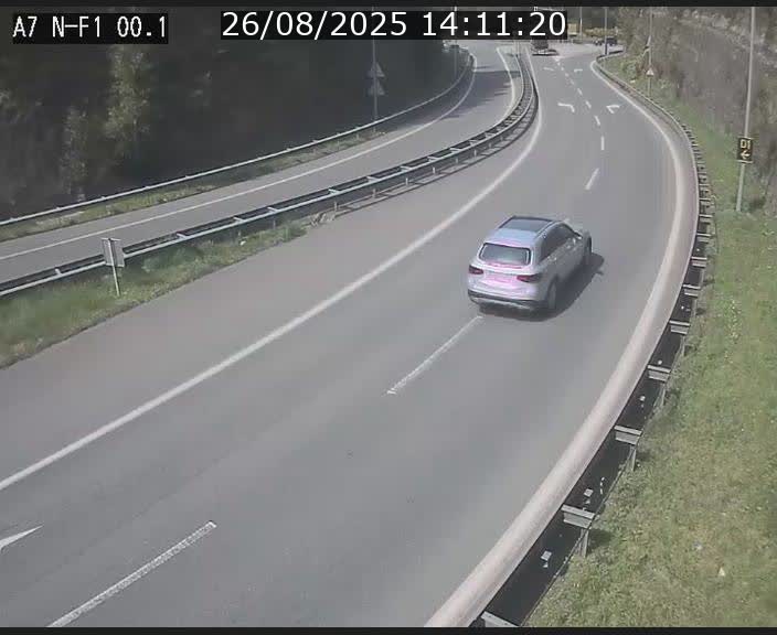Webcam autoroute Luxembourg A7 située dans la sortie 1 Waldhof, vers la N11, avant le Tunnel Stafelter