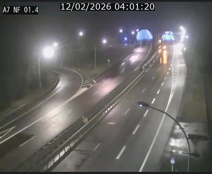 Caméra autoroute Luxembourg A7 - Echangeur Waldhaff - direction Tunnel Stafelter