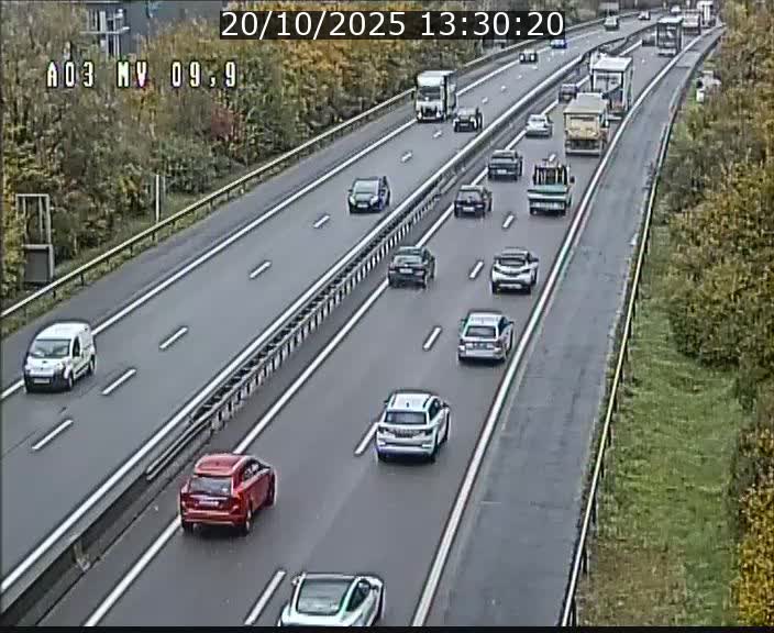 Webcam Autoroute à la Croix de Bettembourg - A3 - BK 9.9 - direction Luxembourg-Ville
