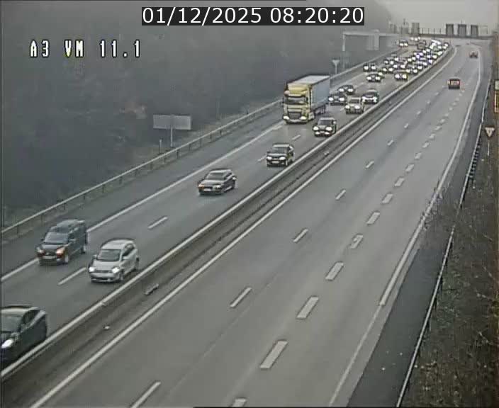 Webcam à la frontière franco-luxembourgeoise, avant la Croix de Bettembourg - BK 11.1 - direction Luxembourg-ville