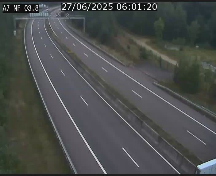 Webcam autoroute A7 au Luxembourg à la sortie du Tunnel Stafelter vers le Nord