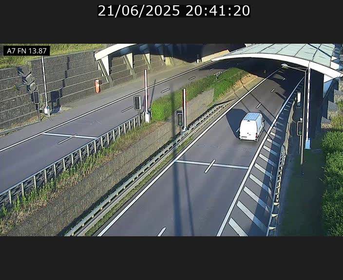 Caméra trafic Luxembourg - A7, Tunnel Gousselerbierg, entrée nord, direction Lorentzweiler