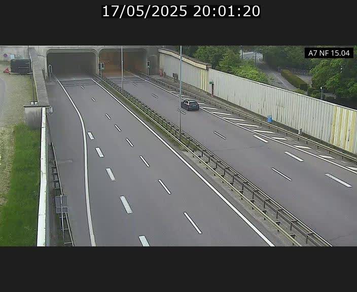 Caméra trafic Luxembourg - A7, Tunnel Mersch, entrée sud, direction Ettelbruck