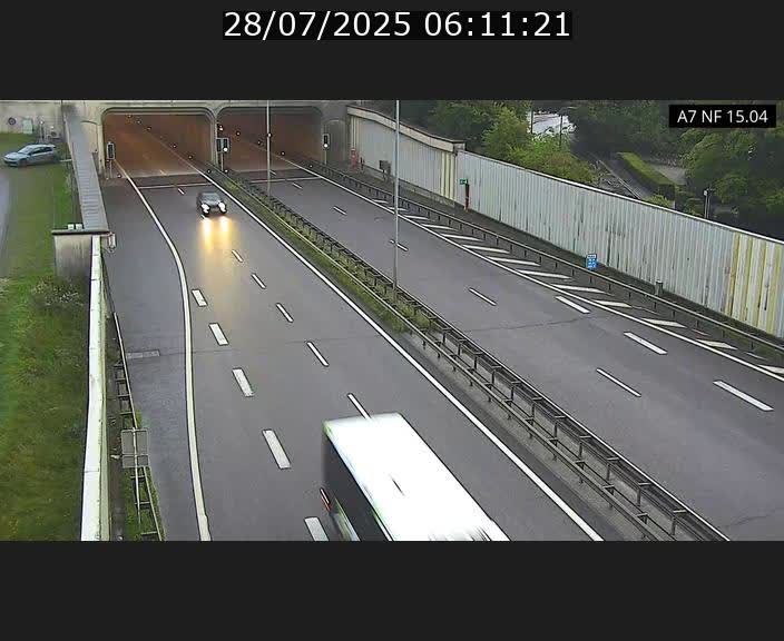 Caméra trafic Luxembourg - A7, Tunnel Mersch, entrée sud, direction Ettelbruck