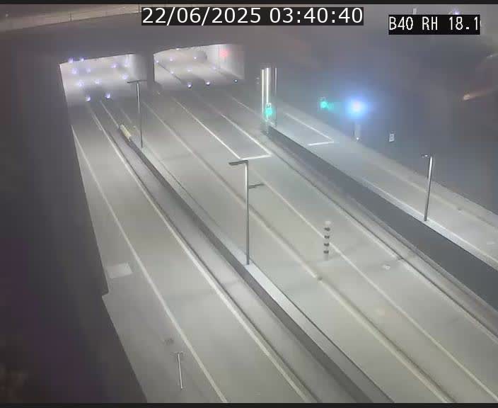 Webcam sur la route de contournement d'Esch-Belval avant le tunnel Central Gate au niveau de la porte de France et du radar fixe