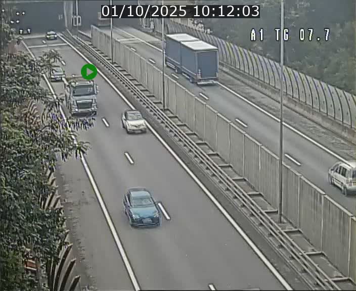 Traffic live webcam Luxembourg Kirchberg - A1 direction Luxembourg-ville - BK 7.7