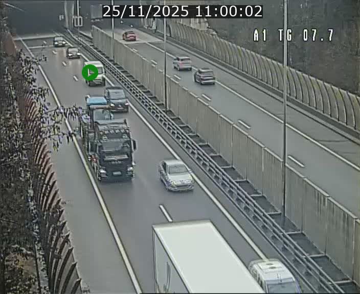 Traffic live webcam Luxembourg Kirchberg - A1 direction Luxembourg-ville - BK 7.7