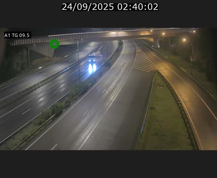 Traffic live webcam Luxembourg Jonction Grünewald - A1 direction Luxembourg-ville - BK 9.5