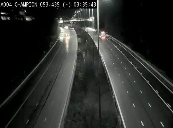 Webcam E411 à Champion, à proximité de Namur. Vue orientée vers Bruxelles