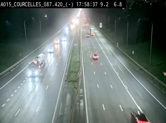 Webcam autoroute Belgique - Viesville - E42 direction Mons - BK 84.35