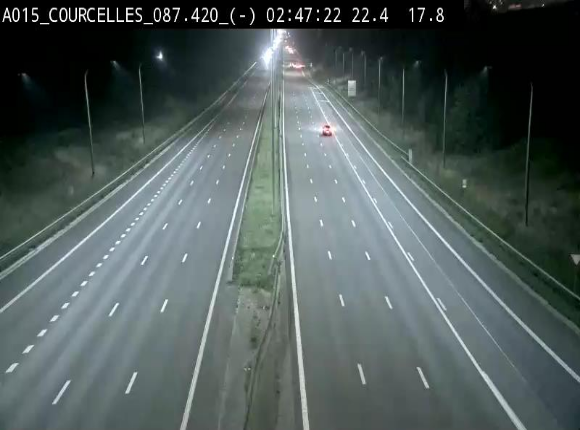 Webcam autoroute Belgique - Viesville - E42 direction Mons - BK 84.35