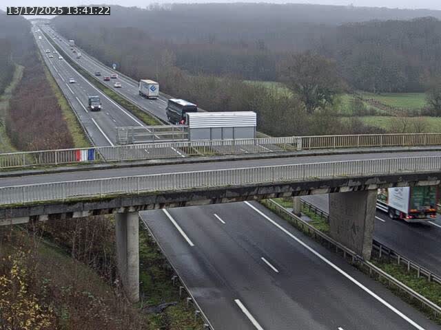 Caméra autoroute France - A31, Zoufftgen direction Luxembourg-ville, à la frontière entre la France et le Luxembourg