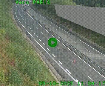Caméra routière sur l'autoroute A20 à Saint-Pardoux-l'Ortigier, à la jonction avec l'A89. Vue orientée vers Paris