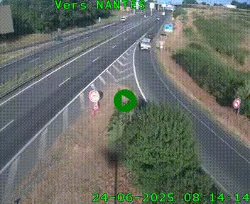 Webcam N147 au nord de Poitiers et à la jonction avec la A10