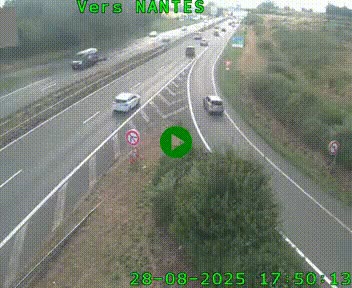 Webcam N147 au nord de Poitiers et à la jonction avec la A10