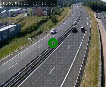 Caméra autoroute A75 à hauteur du col du rocher blanc en direction de Montpellier
