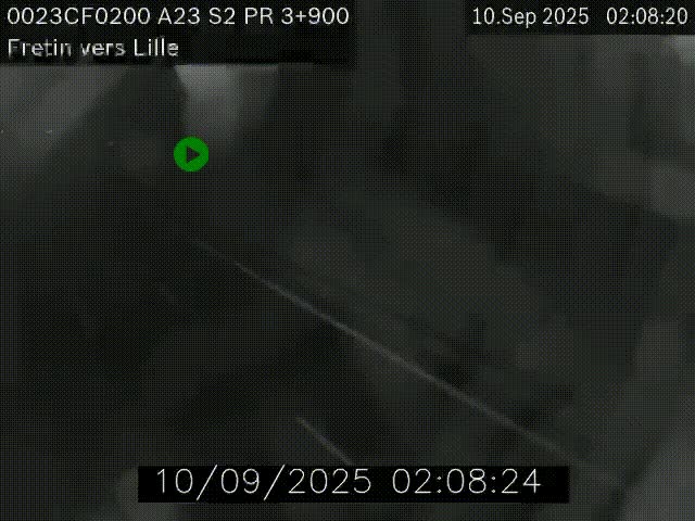 Webcam autoroute A23 à hauteur de Fretin. Vue orientée vers Lille