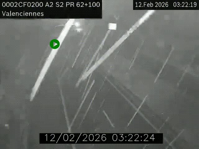 Webcam autoroute A2 à Valenciennes. Vue orientée vers Maubeuge et Mons (Belgique)