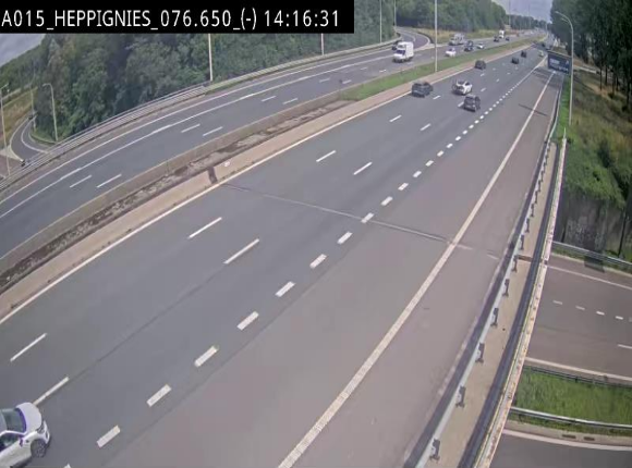 Webcam autoroute Belgique - Heppignies - E42 direction Namur - BK 76.4