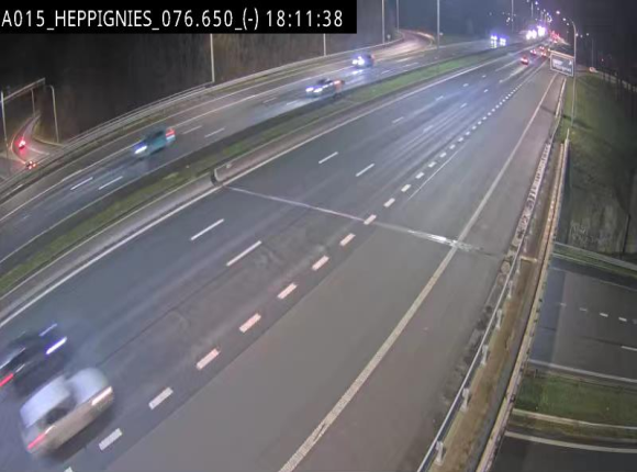 Webcam autoroute Belgique - Heppignies - E42 direction Namur - BK 76.4