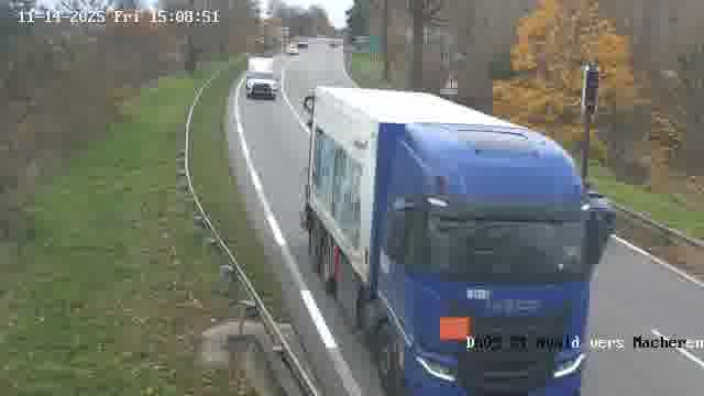 Webcam sur la D603 située à proximité de Saint-Avold. Vue orientée vers Macheren.