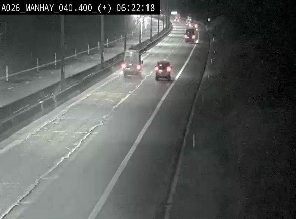 Webcam autoroute A26/E25 à hauteur de Manhay, avant la jonction avec la N651 en direction de Luxembourg - BK 40.4
