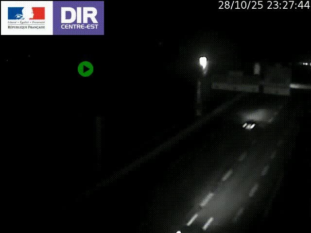 Caméra de circulation routière sur le boulevard périphérique Laurent Bonnevay de Lyon (D383) à hauteur de Bron, avant la jonction avec l'A43. Vue orientée vers l'échangeur