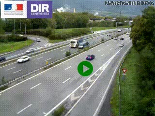 Webcam sur la Nationale 201 à hauteur de la sortie Chambéry-Nord, avant à la jonction entre l'A41 et l'A43, en direction de Lyon