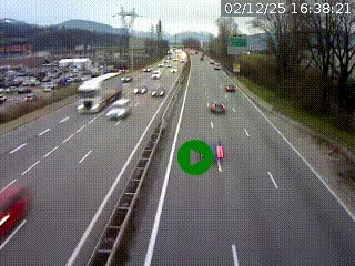 Caméra routière à hauteur des centres commerciaux et de la sortie 14 en direction d'Albertville