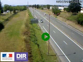 Webcam à Mably, à proximité de Roanne en direction de Moulins sur la N7