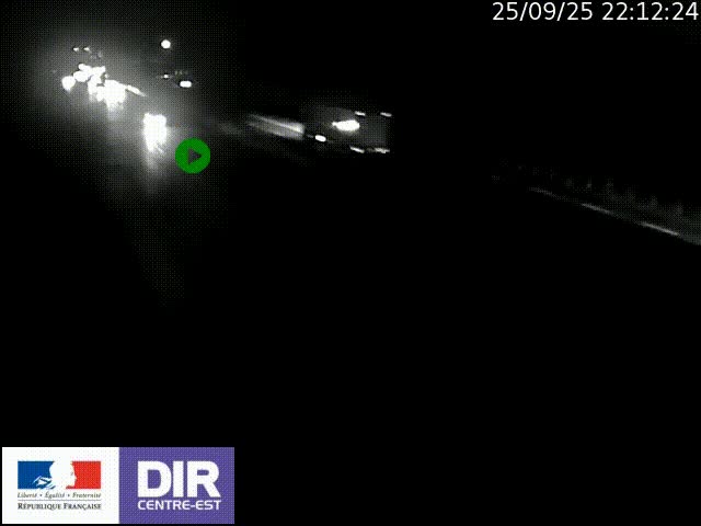 Caméra trafic à la jonction entre l'A46 (Rocade-est de Lyon) et l'A42 à hauteur de Vault-en-Velin en direction de Marseille