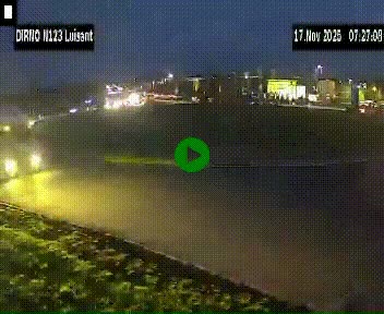 Webcam en périphérie de Chartres sur la N123, à hauteur de Luisant. Vue orientée vers Chartres