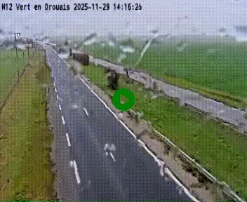 Webcam à hauteur de Vert-en-Drouais sur la N12, en périphérie de Dreux. Vue orientée vers Alençon