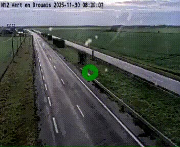 Webcam à hauteur de Vert-en-Drouais sur la N12, en périphérie de Dreux. Vue orientée vers Alençon