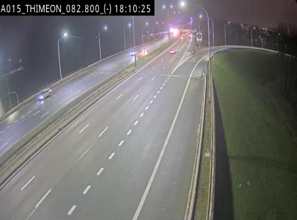 Caméra trafic Belgique - Thiméon - E42, jonction avec A54 (E420) direction La Louvière/Charleroi - BK 82.82