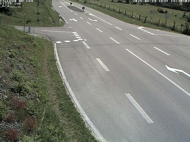 Webcam sur la RD164 à Tilleux. Vue orientée vers Neufchâteau