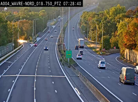Webcam traffic E411(A4) - BK 18.7 - Bierges (Wavre Nord)