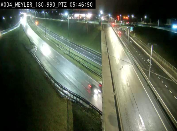 Webcam à la jonction entre la N81 et l'E411 à hauteur de la sortie 32 Longwy/Messancy à Arlon. Vue orientée vers Bruxelles