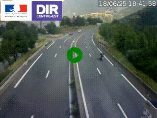 Caméra sur la Nationale 90 (N90) à La Léchère, en direction et à proximité d'Albertville