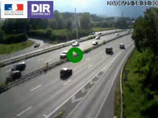 Caméra routière à hauteur de la sortie 15 Chambéry-centre au PK 4,103 en direction d'Albertville