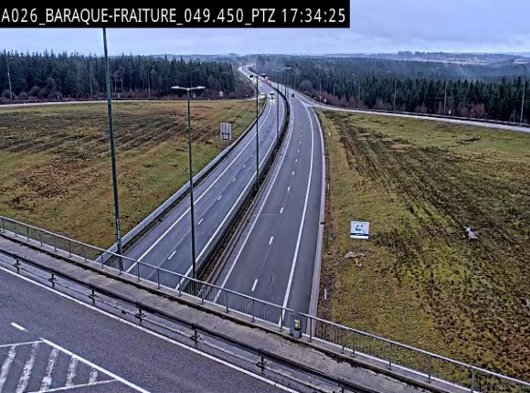 Webcam à la Baraque de Fraiture à la jonction entre l'E25 et la N89 à hauteur de Vielsalm