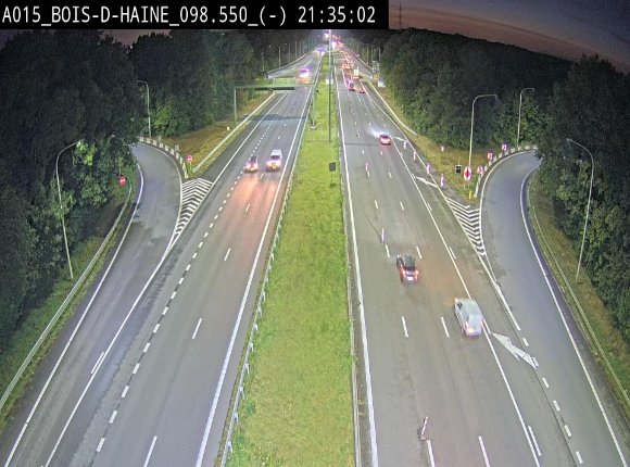 Webcam autoroute Belgique - Bois d'Haine - E42 - BK 98.6