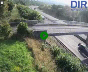 Webcam sur A84 à hauteur de Pont-Farcy, au niveau du pont autoroutier sur la Vire, au sud de Saint-Lô