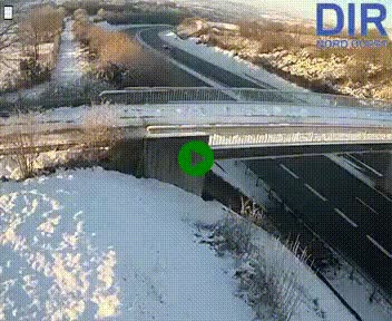 Webcam sur A84 à hauteur de Pont-Farcy, au niveau du pont autoroutier sur la Vire, au sud de Saint-Lô