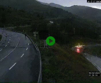 Webcam au carrefour de la croisade, à la jonction entre la N22 et la N320, avant le poste de douane franco-andorrane. Webcam à 1790 mètres d'altitude